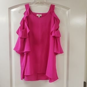 Umgee hot pink cold shoulder top